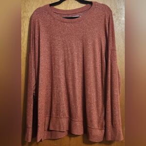 Rayon/Poly Blend Sweater In Burnt Orange